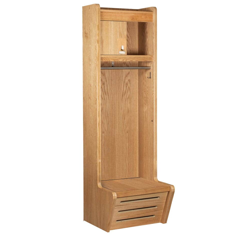 Hallowell Recruiter-2 8-Person Locker With A Shelf A Hanging Rod And A Bench At The Bottom