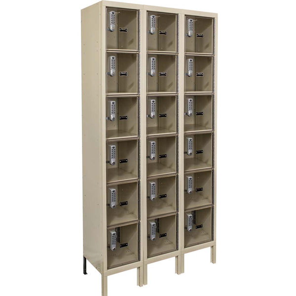 Hallowell Digitech Safety View Plus Lockers | 6-Tier, 3-Wide, 78