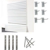 Lavender storeWALL Medium Heavy Duty Starter System - 4 Slatwall Panels