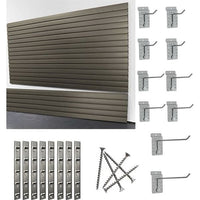 Dim Gray storeWALL Large Heavy Duty Starter System - 8 Slatwall Panels