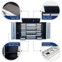 Infographic Shows An Open Tool Cabinet System With Callouts