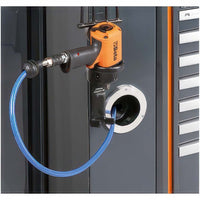 Integrated Tool Holder And Hose Pass Through System Mounted On A Modular Workshop Cabinet