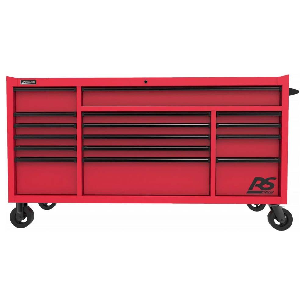 Large Red Homak 72 Roller Cabinet 16 Drawer Featuring Numerous Drawers And Wheels For Easy Movement