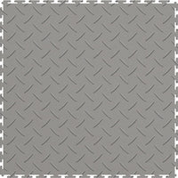 Light Gray Diamond Plate Vinyl Floor Tile By Perfection With A Repeating Diamond Plate Pattern