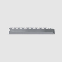 Light Gray Perfection Tile Interlocking Garage Floor Tile Corner, With A Ridged Interlocking Surface Texture
