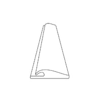 Line Drawing Of Perfection Tile Rubber Interlocking Floor Tiles, A Triangular Shape With A Curved Base And A Pointed Top