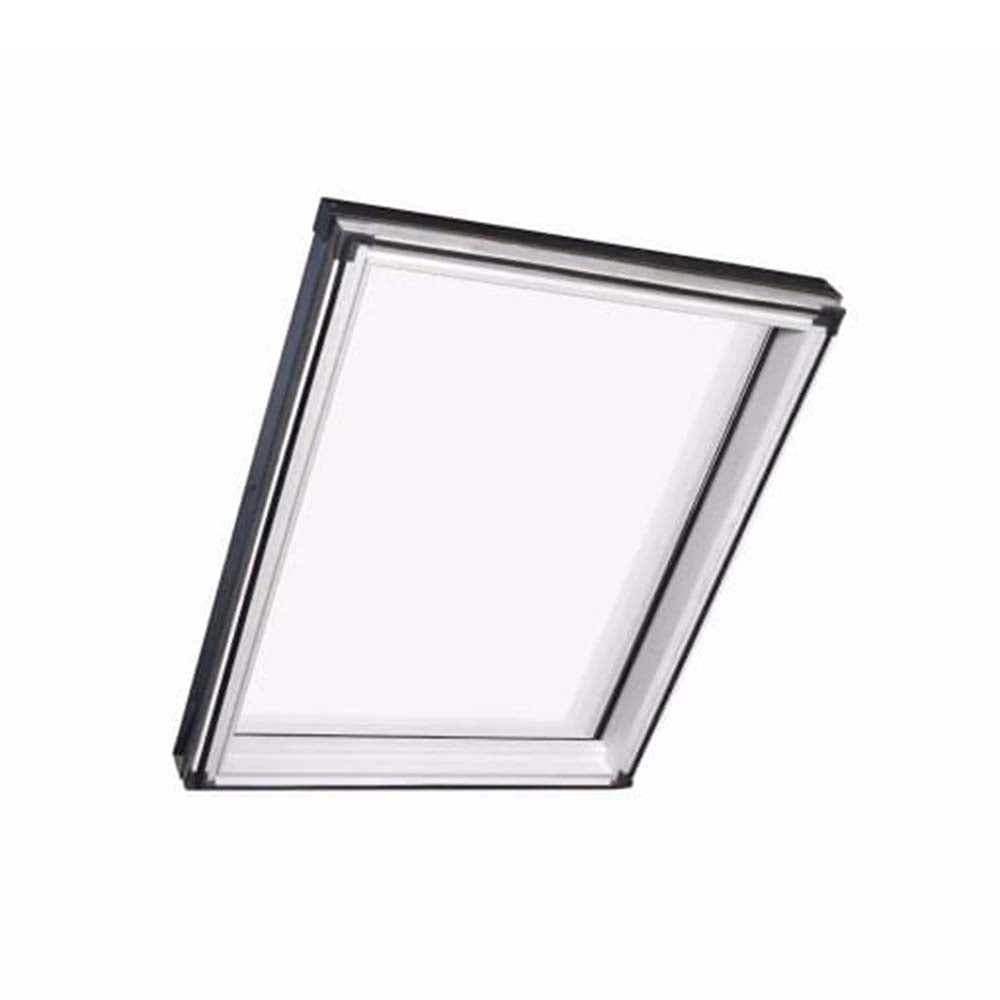 Low Angle Rectangular Skylight With Dark Outer Rails Light Inner Frame And Clear Glazed Panel