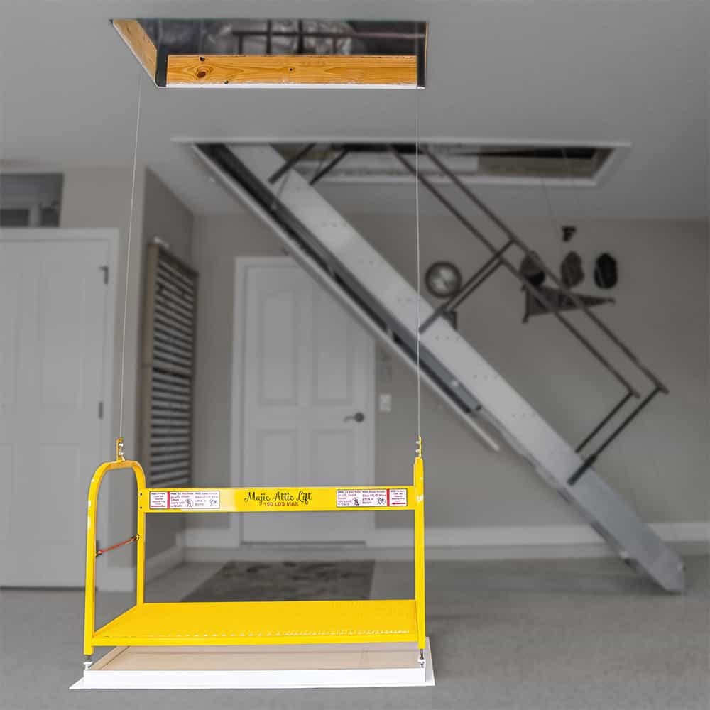 Majic Attic Lift System: Motorized Attic Lift for Garage and Home Storage