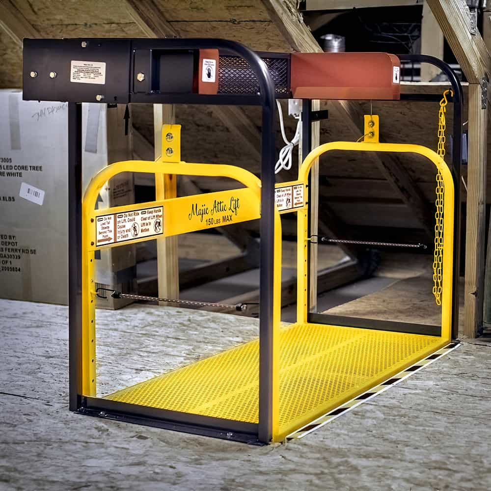 Majic Attic Lift System: Motorized Attic Lift for Garage and Home Storage