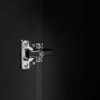 Metal Hinge With Multiple Screws Securely Fastened To Pro 3.0 Series Garage Cabinet Set 6 Piece