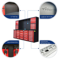 Modular Workstation Highlighting A 1.2 Inch Steel Top Pegboard With Hooks Secure Drawer Locks
