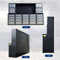 Multi_Angle_Product_Display_Shows_The_Front_Back_And_Side_Views_Of_A_Black_And_Silver_Modular_Garage_Cabinet_System