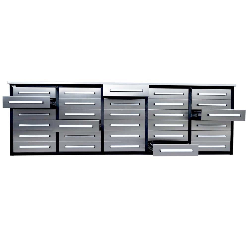 Multi Drawer Workbench With Several Drawers Pulled Out