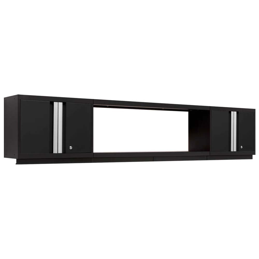 NewAge 3 Piece Wall Cabinet Set Bold 3.0 With Display Shelf With Two Lockable Sliding Doors On Each Side