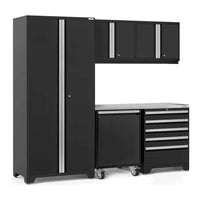 NewAge 6 Piece Pro 3.0 Garage Set With Utility Cart With Stainless Steel Accents