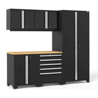 NewAge Garage Cabinet Set Pro 3.0 Series 6 Piece Featuring A Combination Of Upper And Lower Cabinets