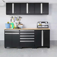 NewAge Pro Series 8 Piece Cabinet Multi Function And 84 In Worktop Features Upper Cabinets And Lower Cabinets