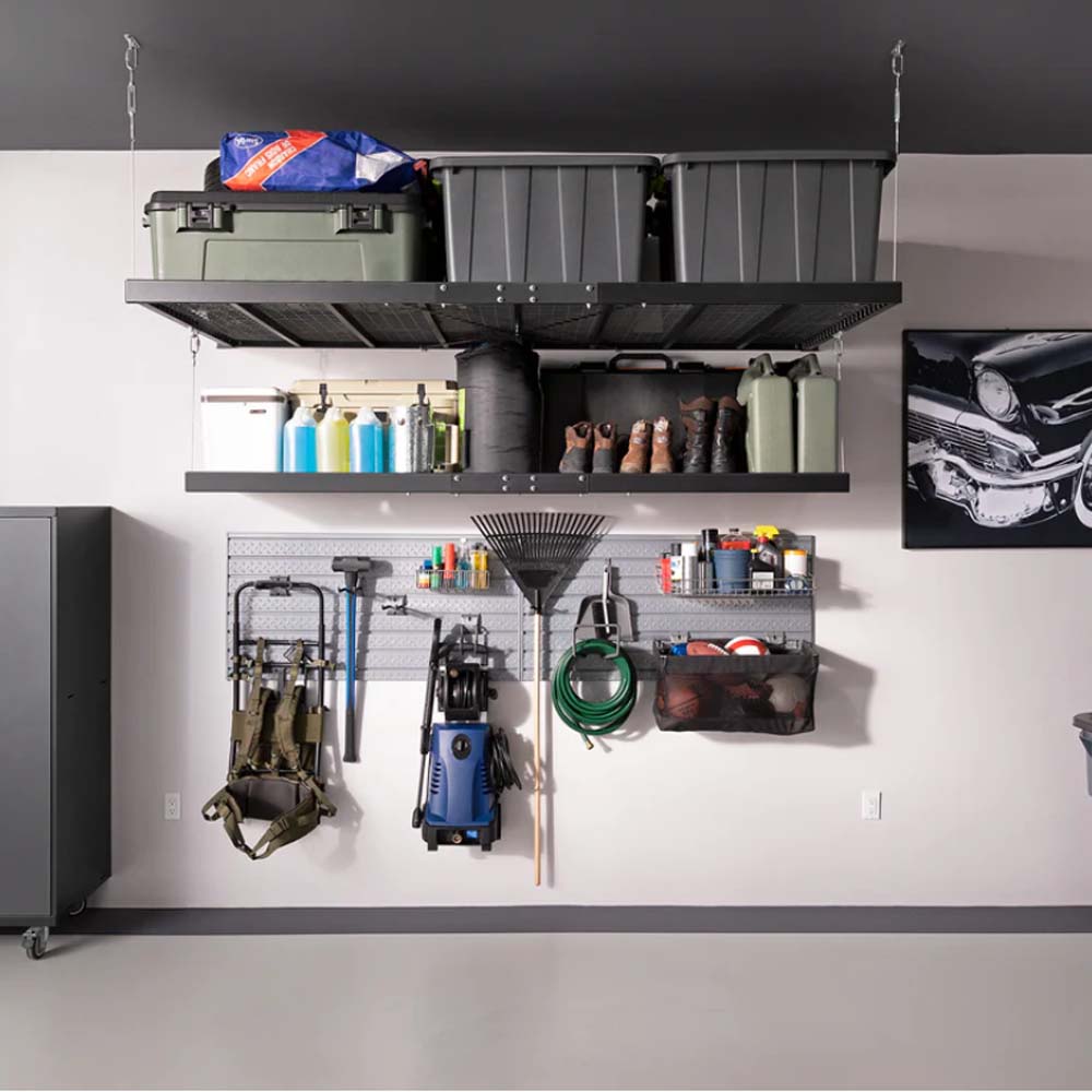 NewAge Pro Series Steel Shelf 2 Ft X 8 Ft Wall Mounted 2PC Holding Various Containers And Items