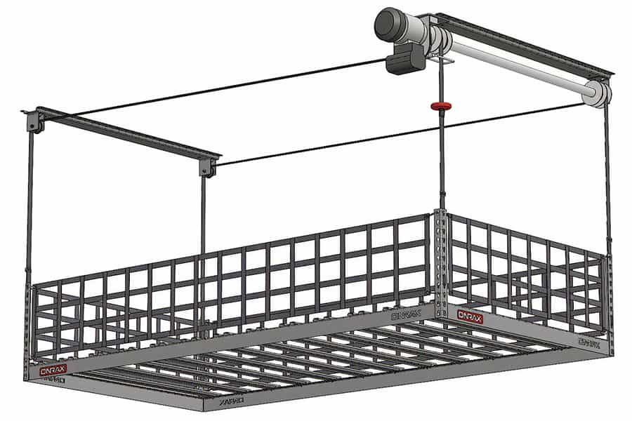 ONRAX Ascension Line Drawing Platform Raised to Ceiling