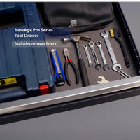 Open NewAge Pro Series Tool Drawer Showing Hand Tools Neatly Organized