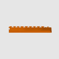 Orange Perfection Tile Premium Garage Floor Tiles Corner, With A Series Of Rectangular Slots Along Its Length