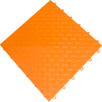 Orange Racedeck Tuffshield Garage Flooring With A Textured Diamond Pattern Likely Designed For Use In A Garage