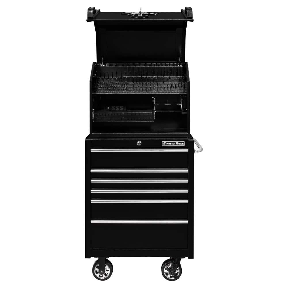 PWS3020 30 Inch Extreme Portable Workstation On Wheels With Multiple Drawers And An Open Top Compartment