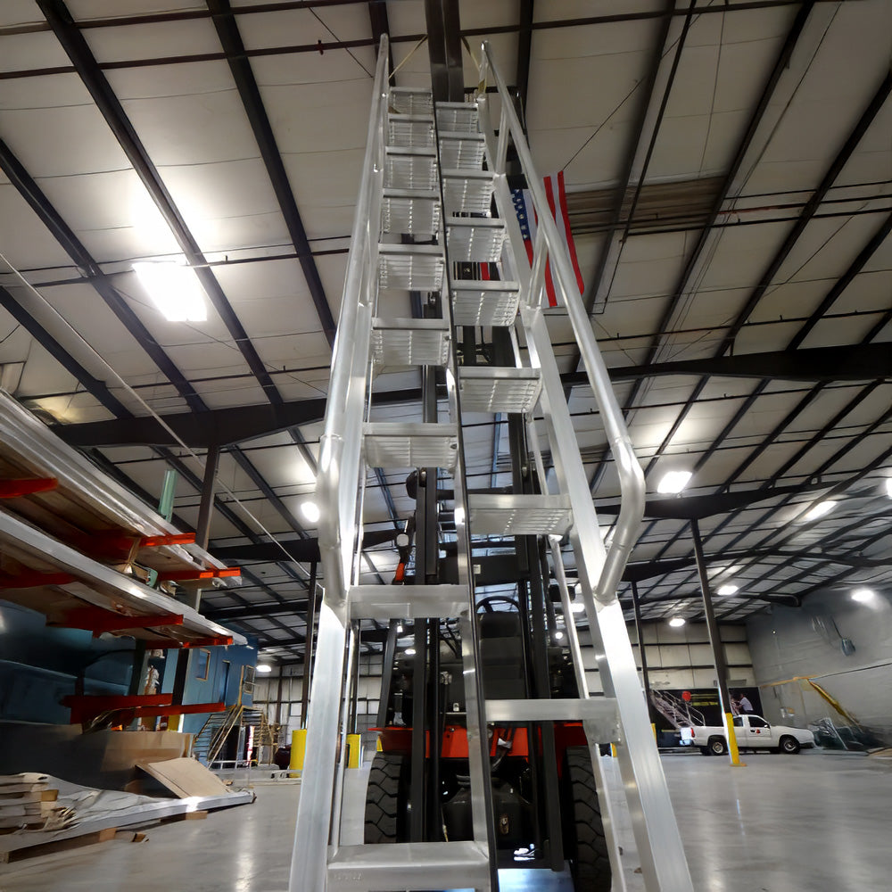 Precision Ladders ATS Alternating Tread Stair Free Standing In Factory