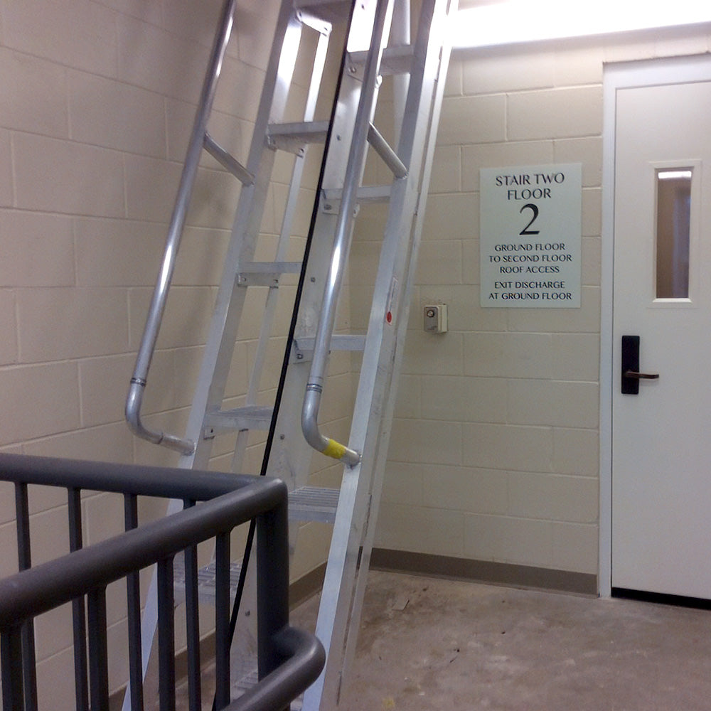 Precision Ladders ATS Alternating Tread Stair In Stairwell