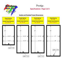 Prestige Rainbow Attic Stairs Specifications