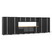 Pro 3.0 Series Garage Cabinet Set 14 Piece With Multi Function Cabinet Featuring Tall Cabinets, Wall Mounted Cabinets, And A Central Workbench