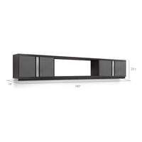 Pro 3.0 Wall Cabinet Set 3 Piece With Display Shelf With Dimensions Of 140 Inches In Width 23.5 Inches In Height And 14 Inches In Depth