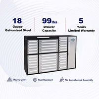 Promotional Graphic Featuring A Multi Drawer Tool Cabinet