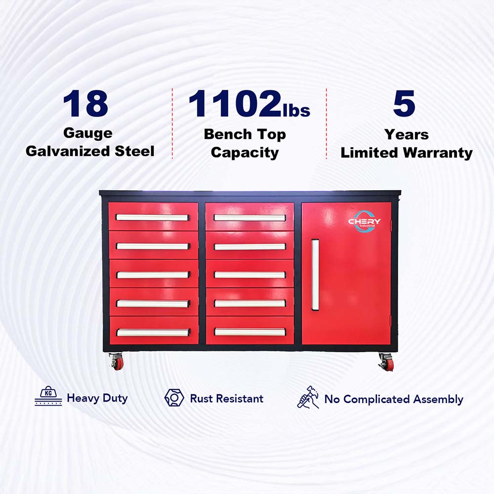 Promotional Graphic For A Red And Black Mobile Workbench