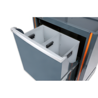 Pull Out Waste Sorting Drawer With Multiple Internal Compartments For Workshop Organization