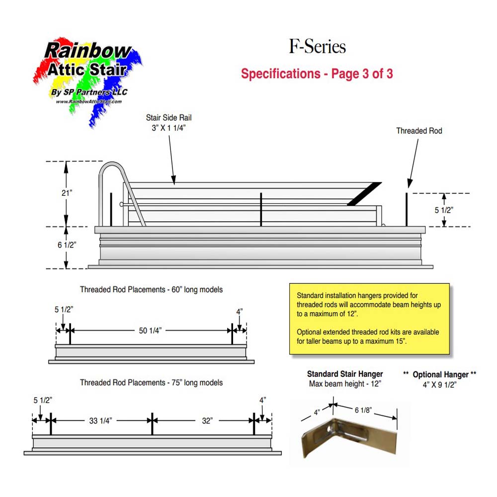 Rainbow Attic Ladder Specifications