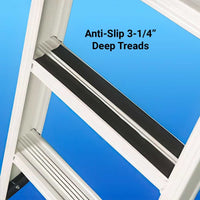 Rainbow Attic Stair G-Series Featuring Wide Black Anti Slip Treads