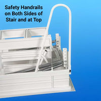 Rainbow Attic Stair G Series Attic Ladder With White Frame And Spring Mechanism