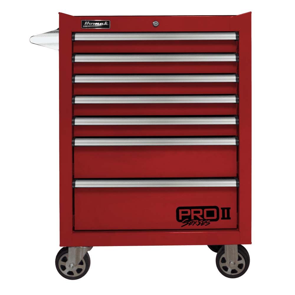 Red Homak 27 Roller Cabinet With Drawers And Pro II Series Branding