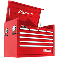 Red Homak 36 H2Pro Series Top Chest With Multiple Drawers And Compartments