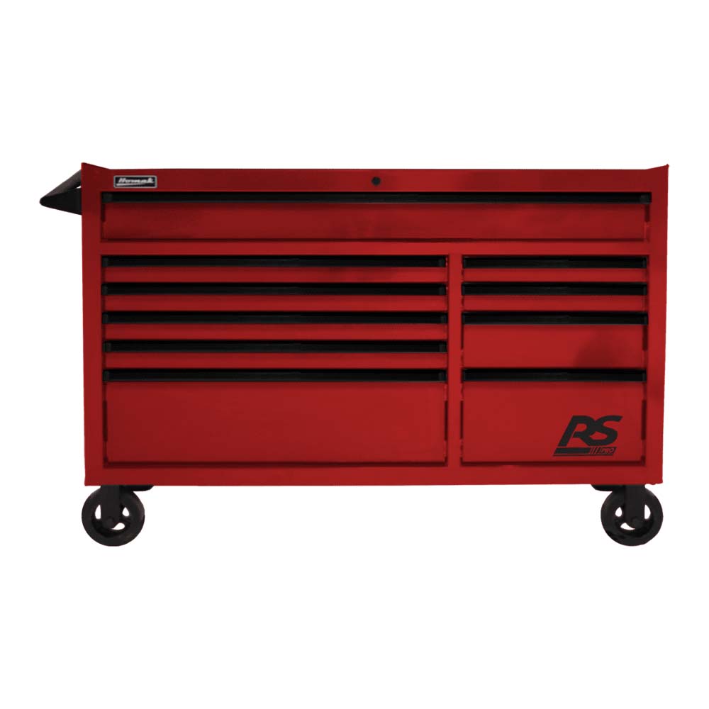 Red Homak 54 RS Pro 10-Drawer With Black Handles Featuring The RS Logo On The Bottom Right Corner