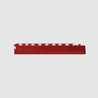 Red Perfection Tile Vinyl Floor Tiles Interlocking Corner With A Raised Ribbed Pattern