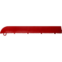 Red Racedeck Flooring Corner With Curved Profile Small Indentations Along Its Length And A Loop At One End