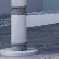 Rintal Exterior Zink Center Post Base Plate With Adjustable Spacers