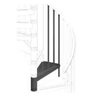 Rintal Gamia Metal Extra Step Kit Black Tread And Balusters Diagram