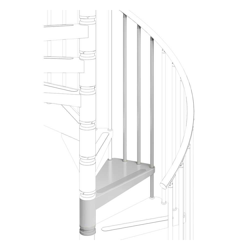 Rintal Gamia Metal Extra Step Kit Silver Gray Tread And Balusters Diagram
