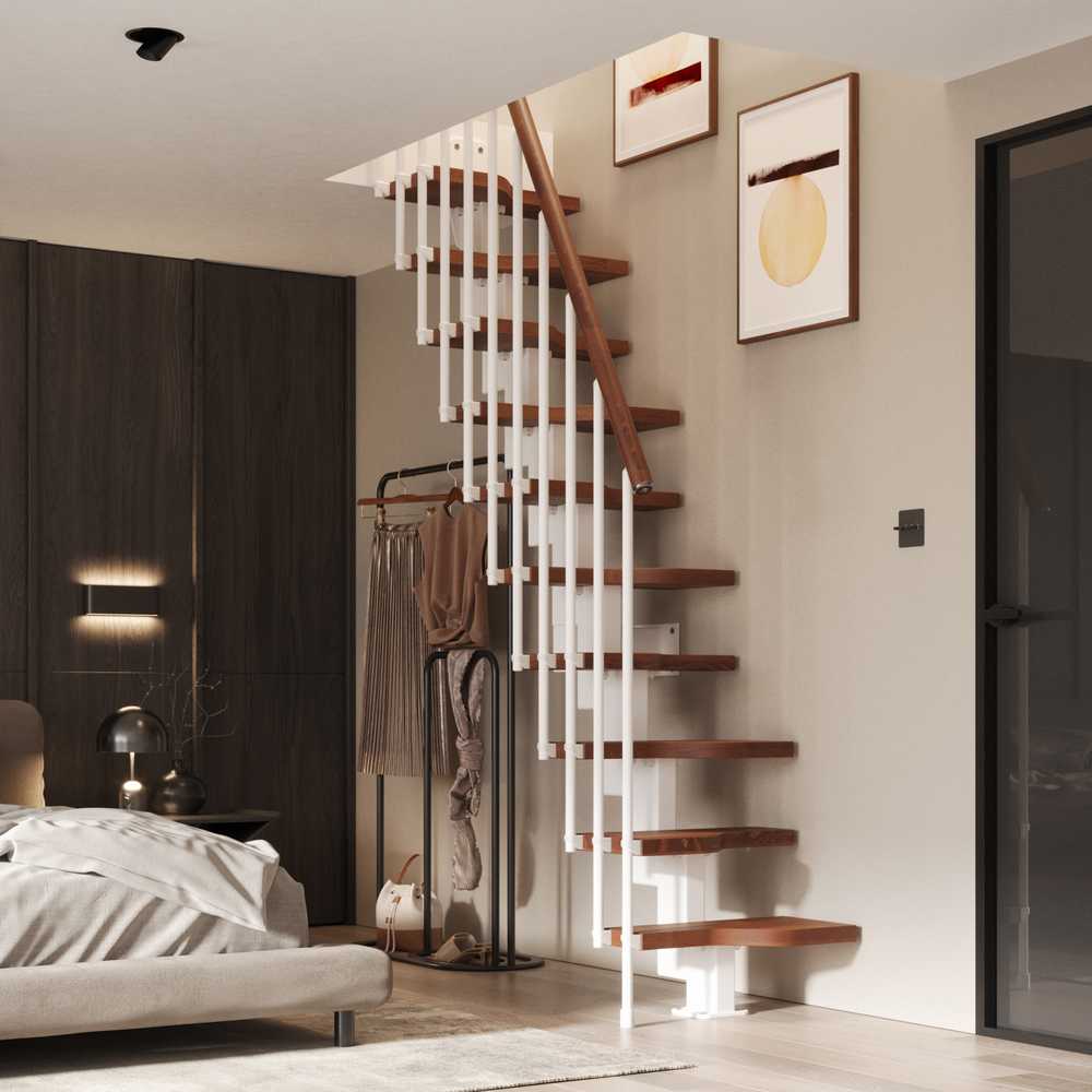 Rintal Mini Alternating Tread Staircase Reaching A Loft Room