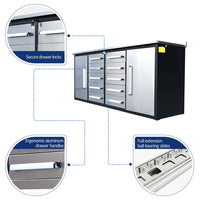 Rolling Tool Cabinet Showing Front Back And Side Angles