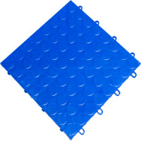 Royal Blue Race Deck Tiles Circle Track With A Raised Circular Pattern Featuring Interlocking Tabs On The Edges