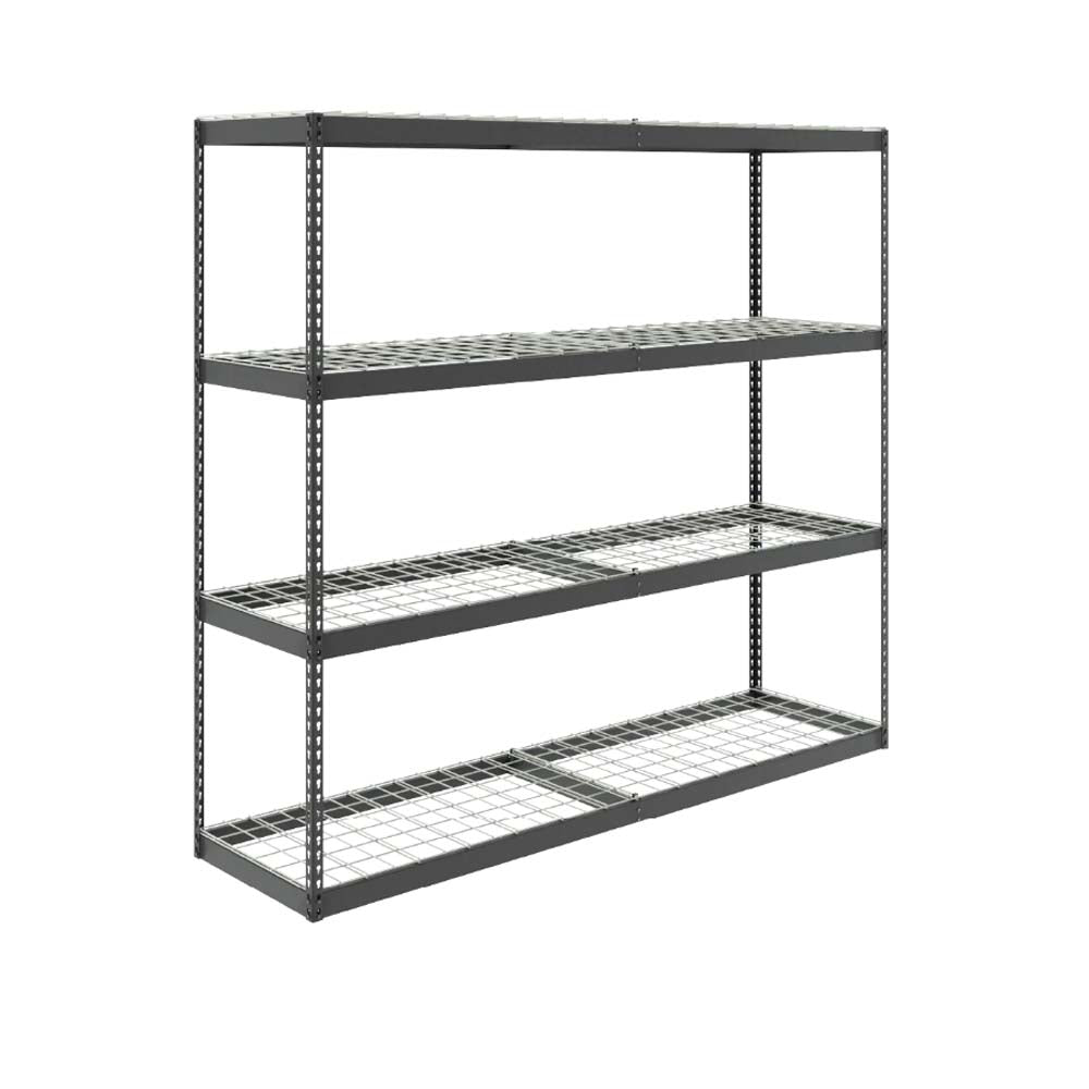 SafeRacks Garage Shelving 24 x 92 x 84 With Four Wire Mesh Shelves